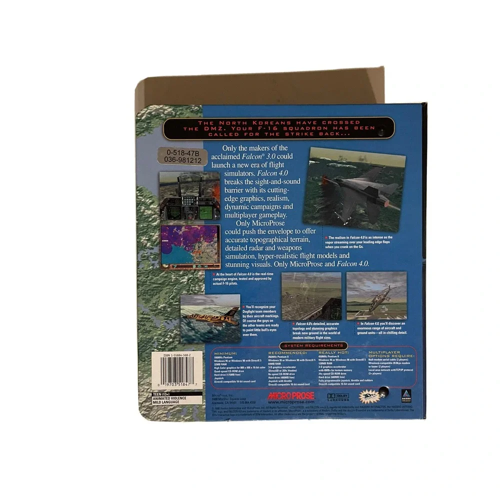 Falcon 4.0 LOT MicroProse Flight Simulator 1998 CD Strategy Guide Manual Binder